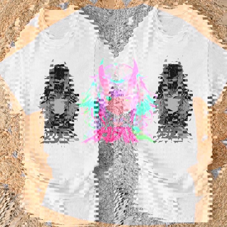 ゴシック アニメ 鬼 わいふ かわいい 日本 漫画 ヴェーパーウェア レトロ 長袖tシャツ Tシャツ 高齢者への贈り物