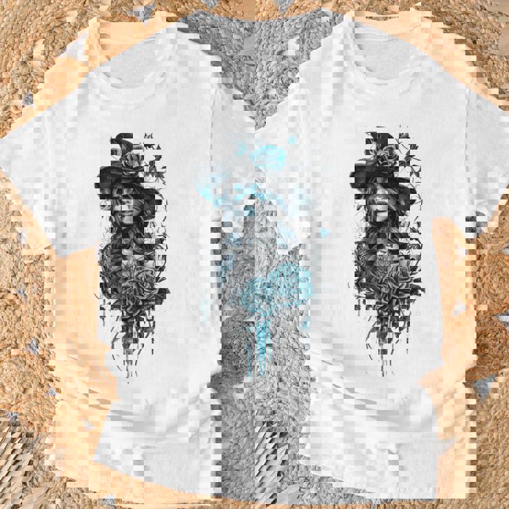 ゴシックガール ハロウィンコスチューム 魔女ゴス オカルトウィッカ Tシャツ 高齢者への贈り物