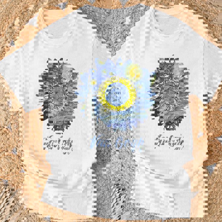 ゴッホ 星月夜 ひまわり ゴッホ ひまわり アート Tシャツ 高齢者への贈り物