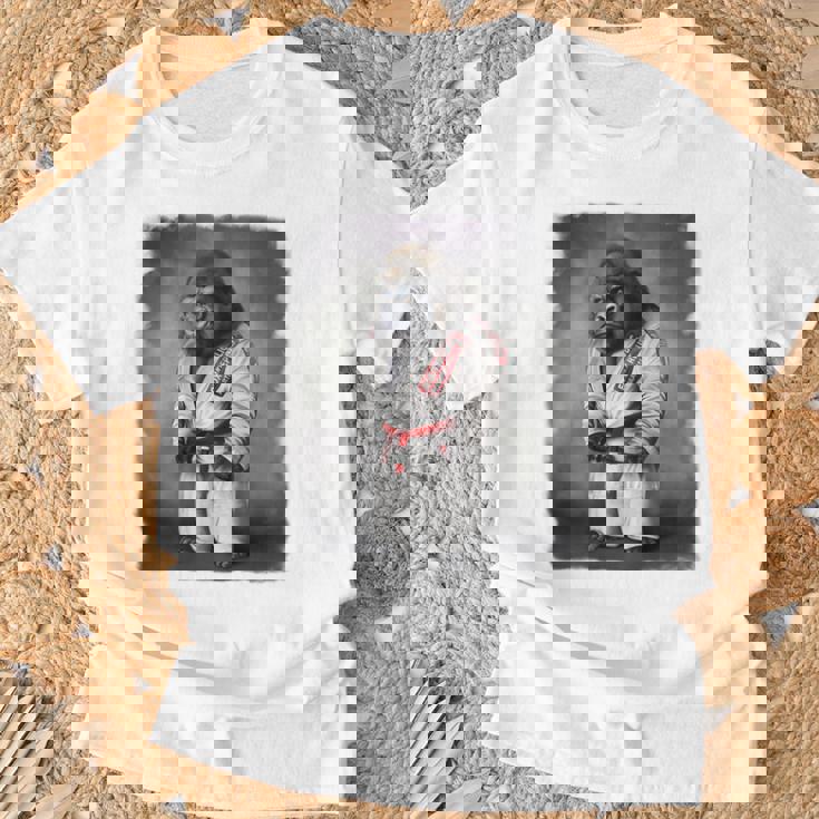 ゴリラ先生 日本の柔道と空手武道 Tシャツ 高齢者への贈り物
