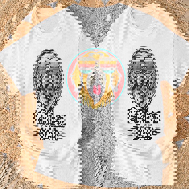 ゴールデンパパヴィンテージゴールデンレトリバー犬のための父親の日 Tシャツ 高齢者への贈り物