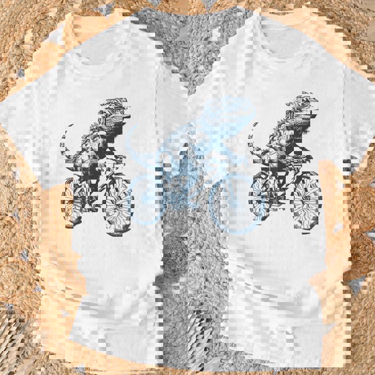 サイクリングトカゲ、爬虫類、爬虫類学、フトアゴヒゲトカゲ Tシャツ 高齢者への贈り物