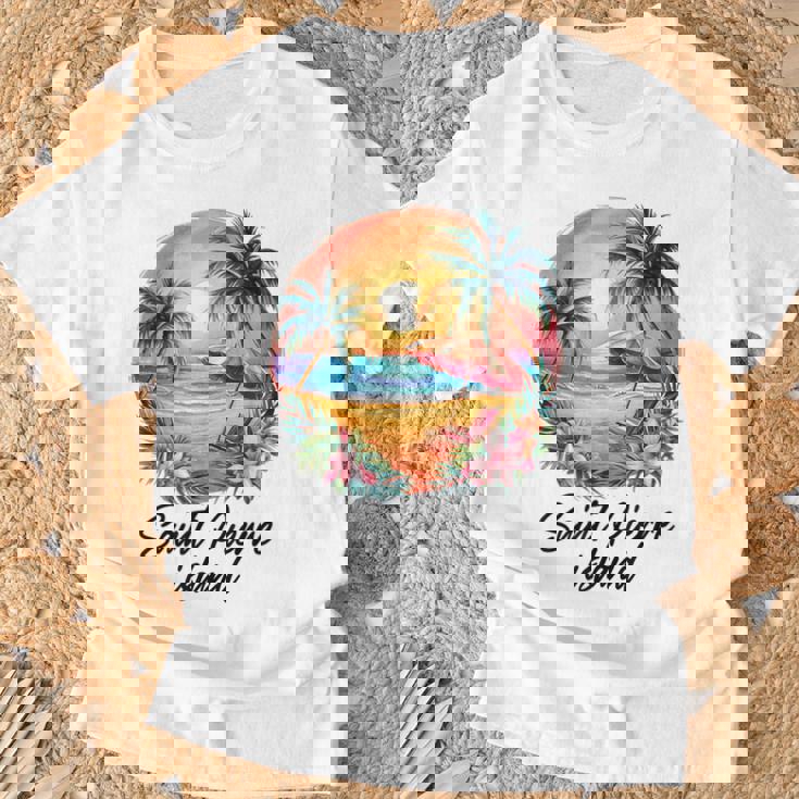 サンピエール島旅行、フランス観光夏休み Tシャツ 高齢者への贈り物