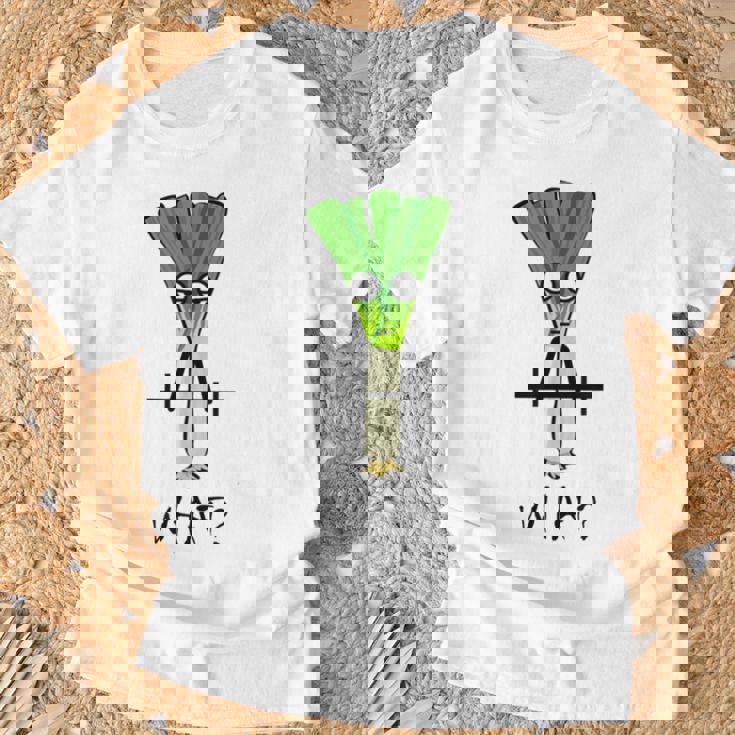 ジムでのトレーニングのための面白いネギフィットネスギフト Tシャツ 高齢者への贈り物