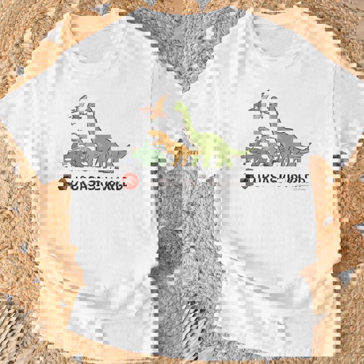 ジュラシック・ワールド Dinosaurs Loose Illust Tシャツ 高齢者への贈り物