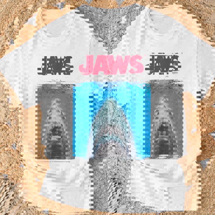 ジョーズ シルエット グラフィック Tシャツ 高齢者への贈り物