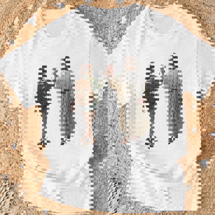 ジーザス Give Me The Five Tシャツ 高齢者への贈り物