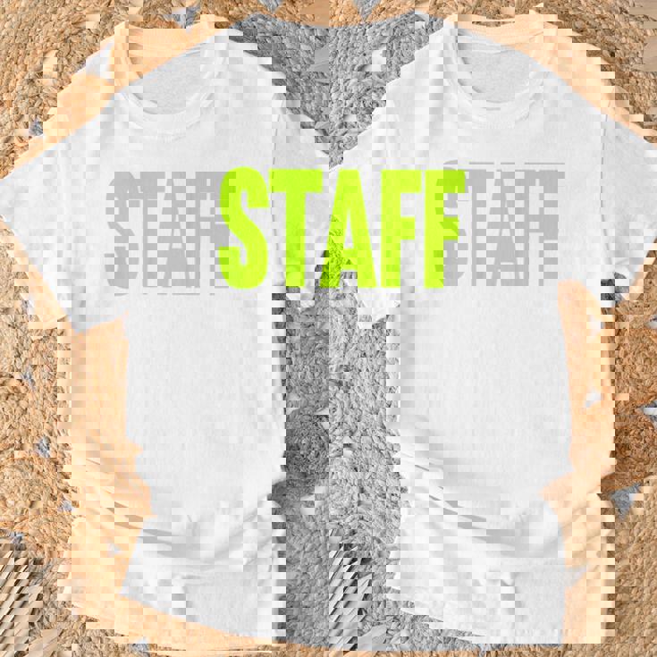 スタッフ イベント 衣装 クルー 音楽祭 Backprint ワーカー Tシャツ 高齢者への贈り物