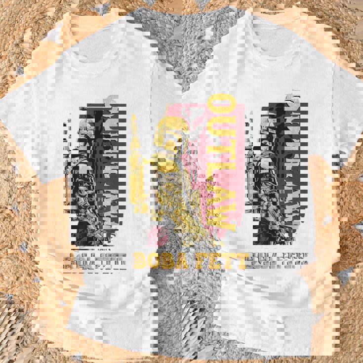 スターウォーズ ボバ・フェットの本 アウトロー 叙事詩 レトロ ポートレート Tシャツ 高齢者への贈り物