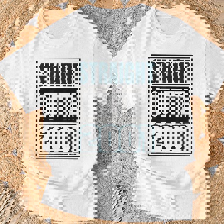 ストレイト・アウタ 2001 バースデー 2001 年生まれ 2001 ヴィンテージ Tシャツ 高齢者への贈り物