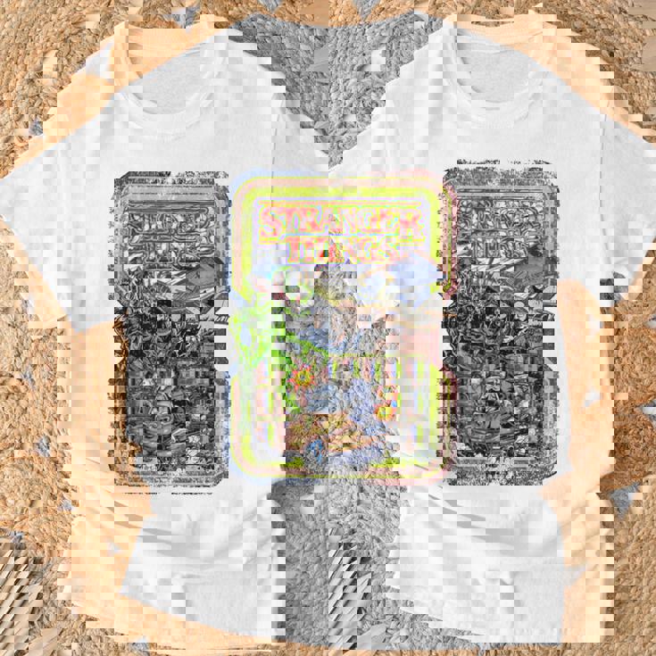 ストレンジャー・シングス プロモ コミック ホッパー デモゴルゴン ヴィンテージ 80年代 Tシャツ 高齢者への贈り物