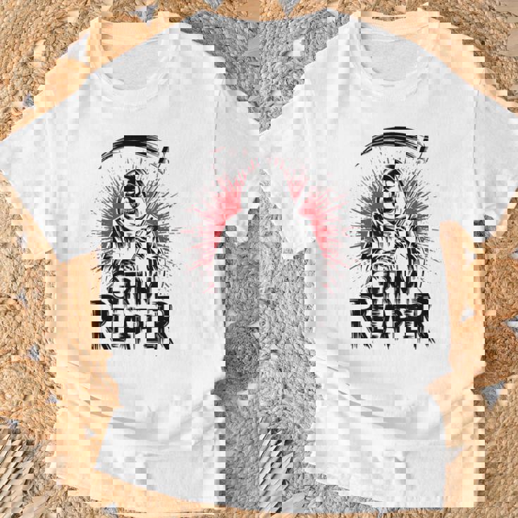 スプラッシュアート 死神 ハロウィン Tシャツ 高齢者への贈り物