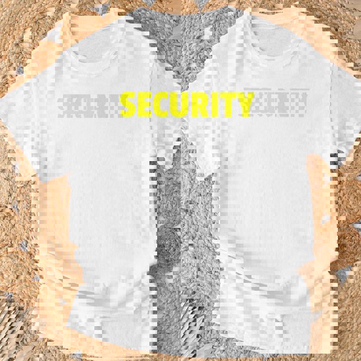 セキュリティスタッフやボディガードのためのセキュリティバックプリントデザイン Tシャツ 高齢者への贈り物