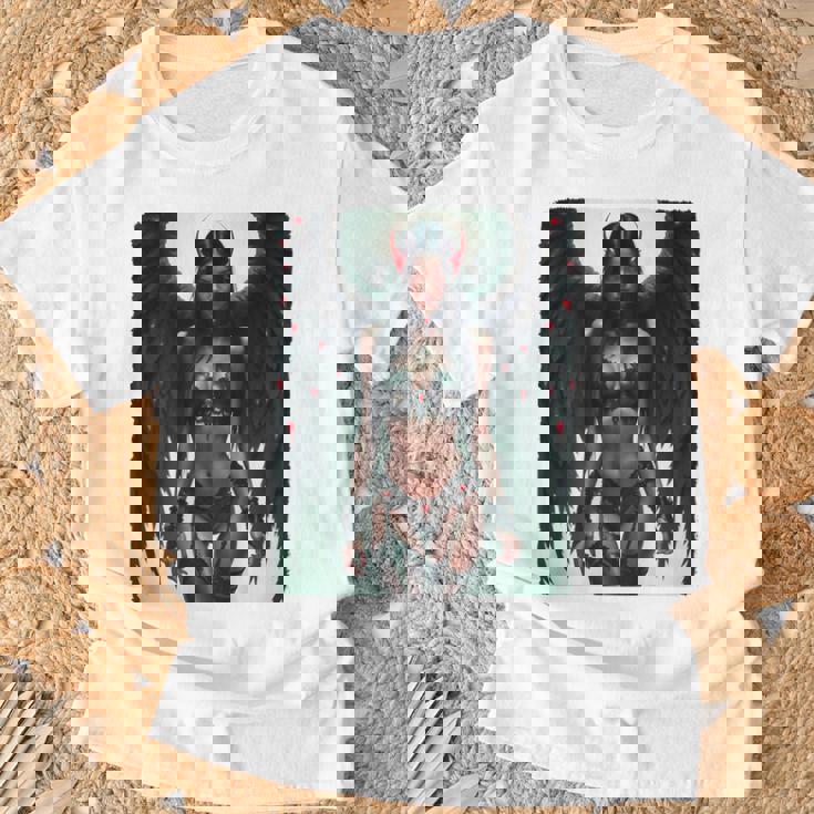 セクシーガールグラフィックtシャツ セクシーな悪魔の女の子のピンナップバックプリント Tシャツ 高齢者への贈り物