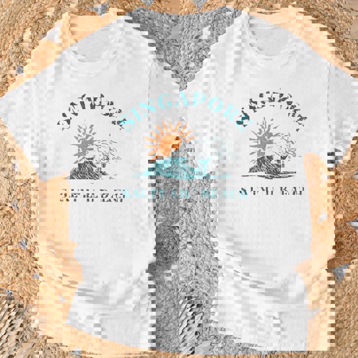 ソルティ リル ビーチ シンガポール 旅行 お土産 シンガポール Tシャツ 高齢者への贈り物