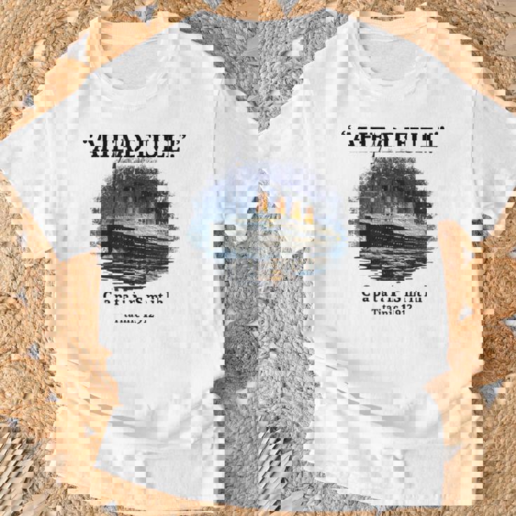 タイタニック・アヘッド フルクルーズ船 キャプテン・スミス 1912 タイタニック Tシャツ 高齢者への贈り物