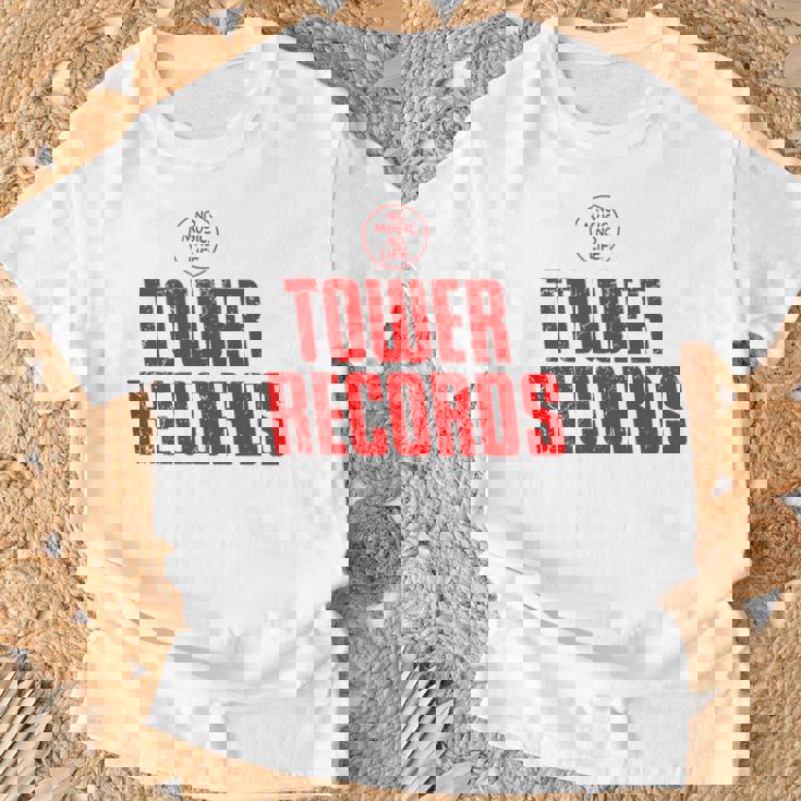 タワーレコードミュージック レトロ ヴィンテージ Tシャツ 高齢者への贈り物