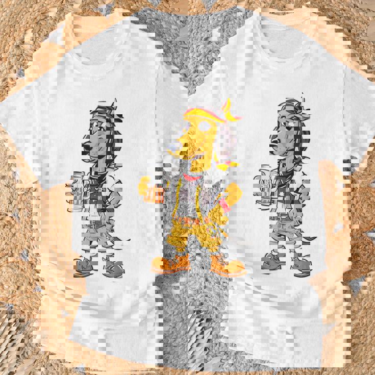 ダックスフント ドイツ服 オクトーバーフェスト レーダーホーゼン メンズ 乾杯 Tシャツ 高齢者への贈り物