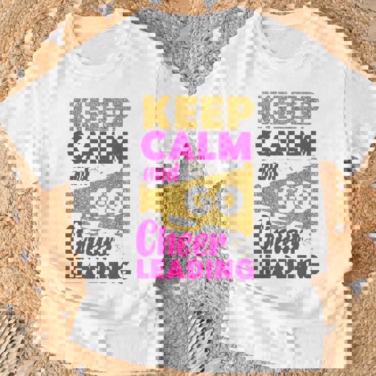 チア チアリーディング Keep Calm And Go チアリーディング Tシャツ 高齢者への贈り物