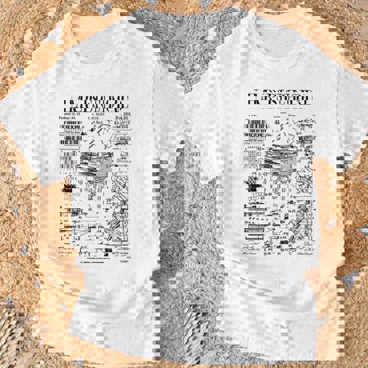 チェンバロ奏者 ヴィンテージ 特許 鍵盤 楽器 長袖tシャツ Tシャツ 高齢者への贈り物