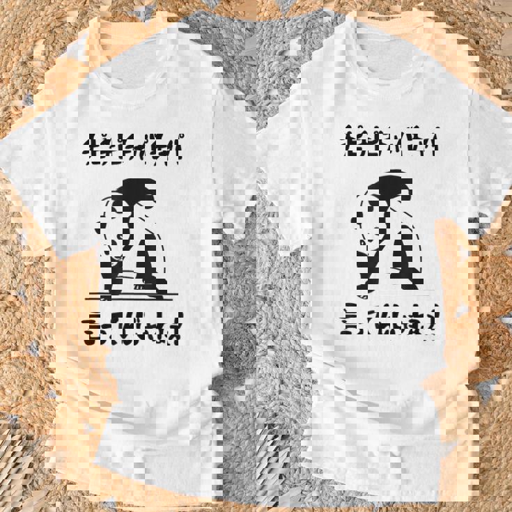 チピチピチャパチャパ言ってんじゃねぇ！ バズり 猫ミーム ネタ パンダ パンダ好き 動物好き ネタ好き おもしろ Tシャツ 高齢者への贈り物