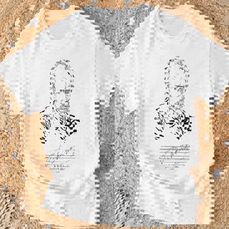 チャイコフスキー ロシアの作曲家 クラシック音楽 Tシャツ 高齢者への贈り物