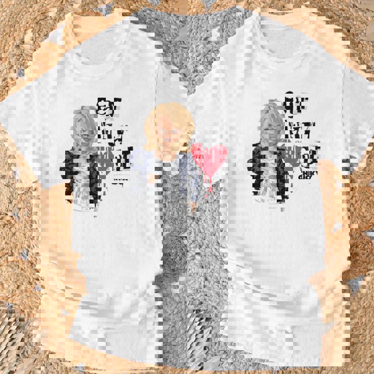 チャッキー・ティファニー・イート・ユア・ハート・アウト・バレンタイン Tシャツ 高齢者への贈り物