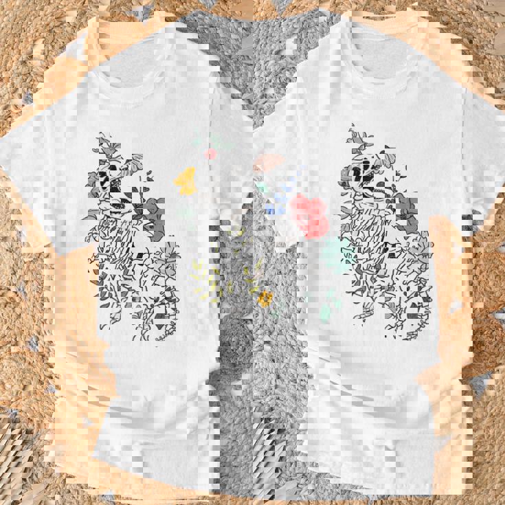 ティラノサウルス 恐竜 骨格 化石 古生物学 Tシャツ 高齢者への贈り物