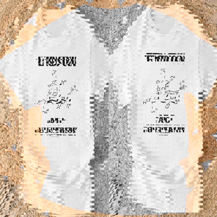 テトロドトキシン フグフィッシュテリトリー化学構造の一部 Tシャツ 高齢者への贈り物