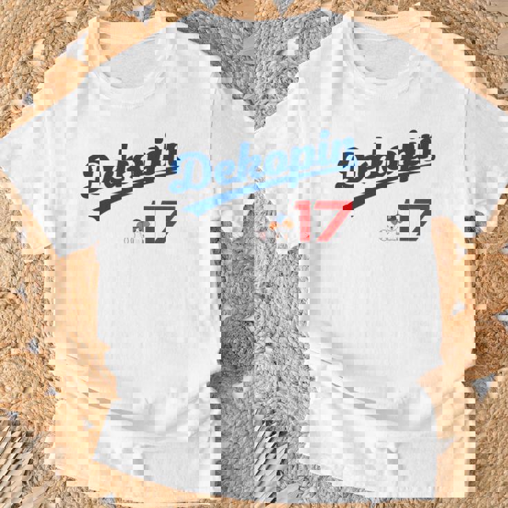 デコピン 大谷 Dekopin 愛犬 Decoy 二刀流 Decopin 野球 ユニホーム風 犬 かわいい 長袖tシャツ Tシャツ 高齢者への贈り物