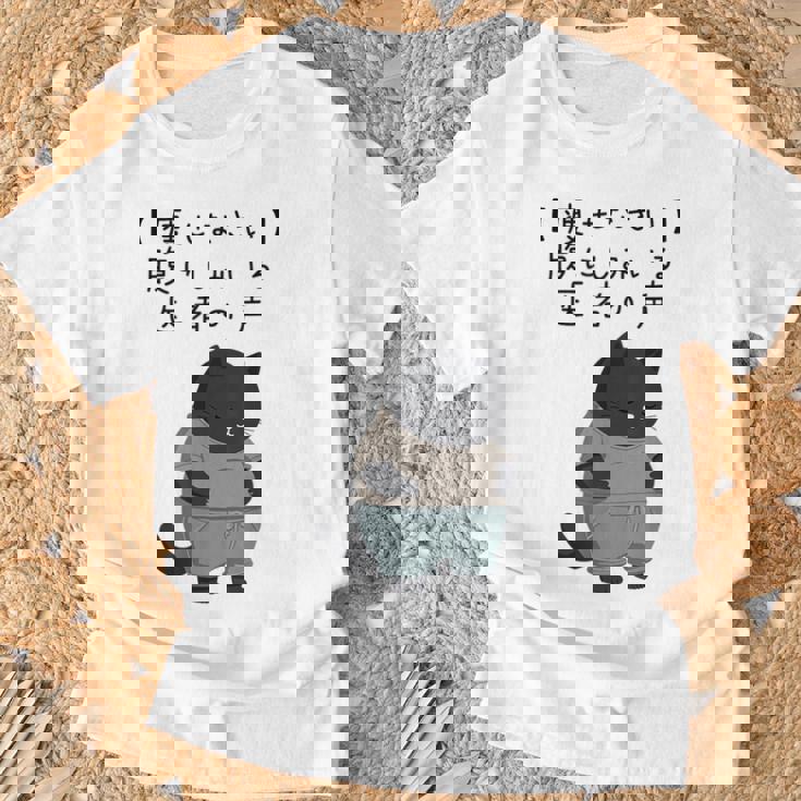 デブ猫「痩せなさい」腹にしみいる 医者の声 川柳風 面白tシャツ 食べすぎ注意 ダイエットネタ Tシャツ 高齢者への贈り物