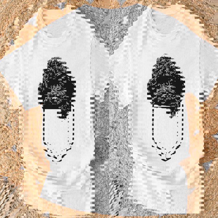 トイプードルのポケット Tシャツ 高齢者への贈り物