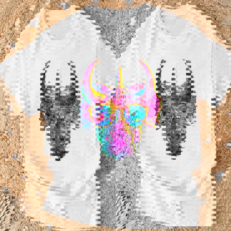 トリケラトプス 恐竜 グラフィック サングラス アートワーク トリケラトプス Tシャツ 高齢者への贈り物