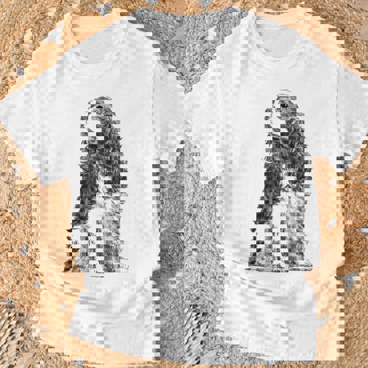 ドッグキャバリアキングチャールズ・スパニエル Tシャツ 高齢者への贈り物