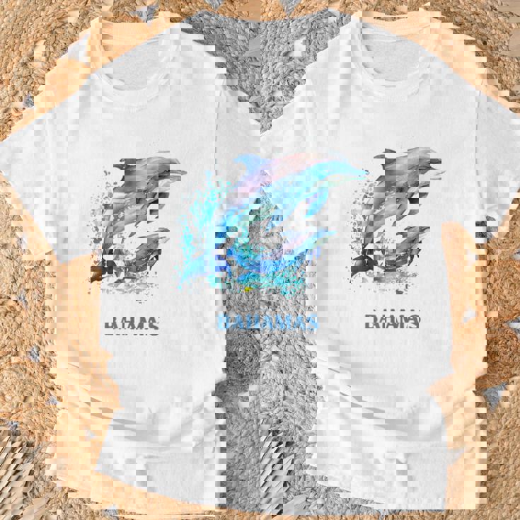 ドルフィン バケーション ヴィンテージ バハマ ビーチ デスティネーション Tシャツ 高齢者への贈り物