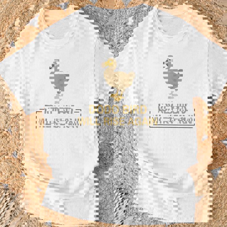 ドードー鳥は再び復活する 絶滅した飛べない鳥 Tシャツ 高齢者への贈り物