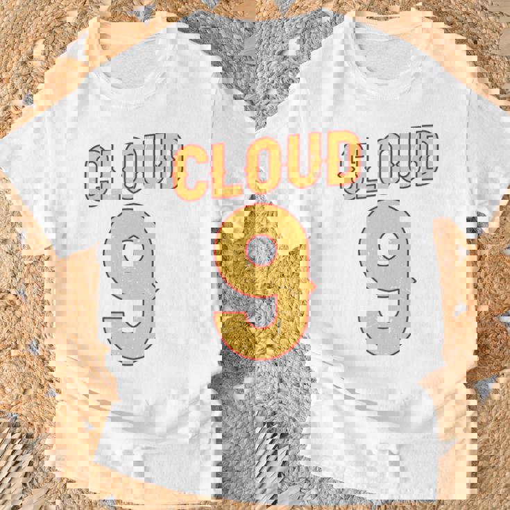 ナイス イエロー オレンジ クラウド 9 コスチューム 男女兼用 長袖tシャツ Tシャツ 高齢者への贈り物