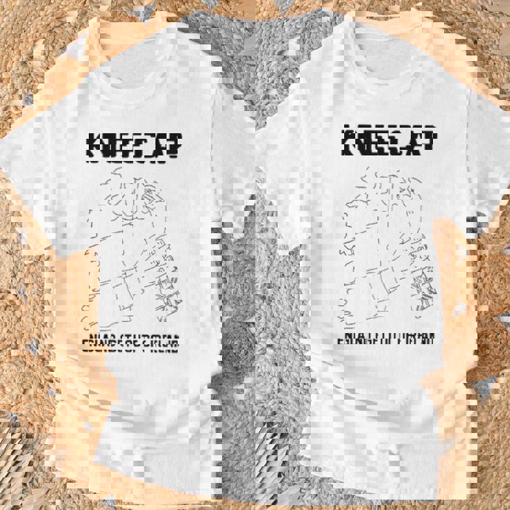 ニーキャップ・イングランドはアイルランドから出て行け 長袖tシャツ Tシャツ 高齢者への贈り物