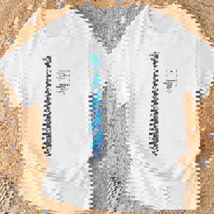 ネクタイで在宅ワーク ホームオフィス・アウトフィット Homeoffice Outfit Tシャツ 高齢者への贈り物