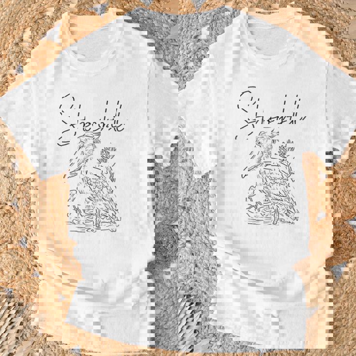 ハシビロコウ 鳥の日 鳥類学者 ホエールビル コウノトリ Tシャツ 高齢者への贈り物