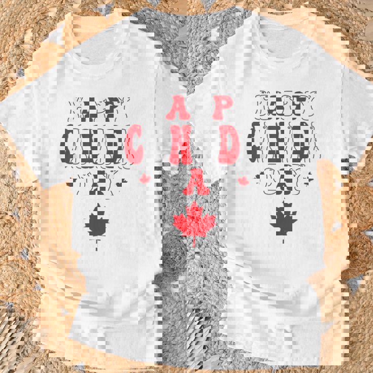 ハッピーカナダデー カナダメープル カナダの女性 メンズ キッズ Tシャツ 高齢者への贈り物