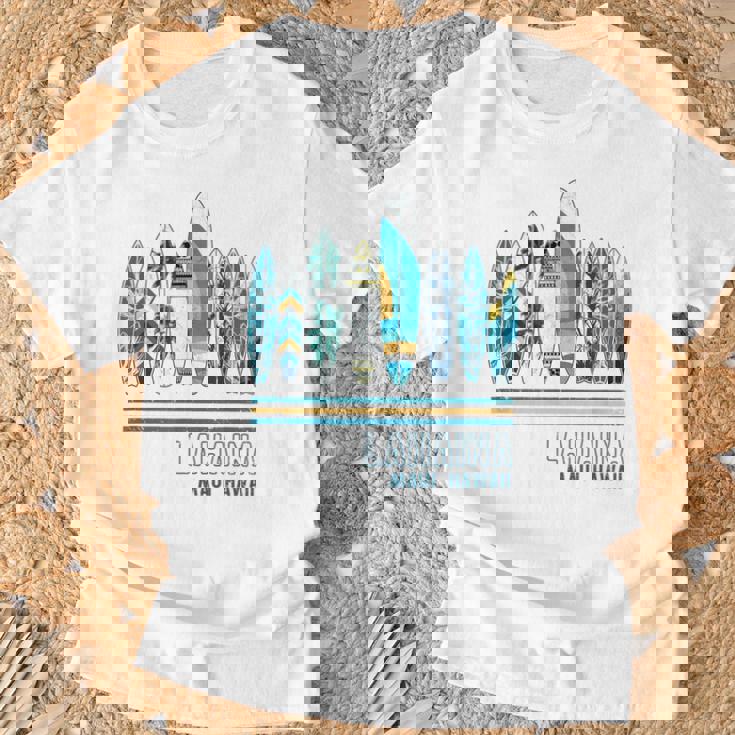 ハワイ ラハイナ マウイ サーフィン ハワイアン Tシャツ 高齢者への贈り物