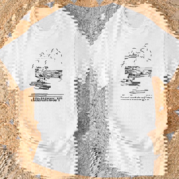 ハンザ ブランデンブルク W29 ドイツ水上飛行機 空飛ぶ雲 Tシャツ 高齢者への贈り物