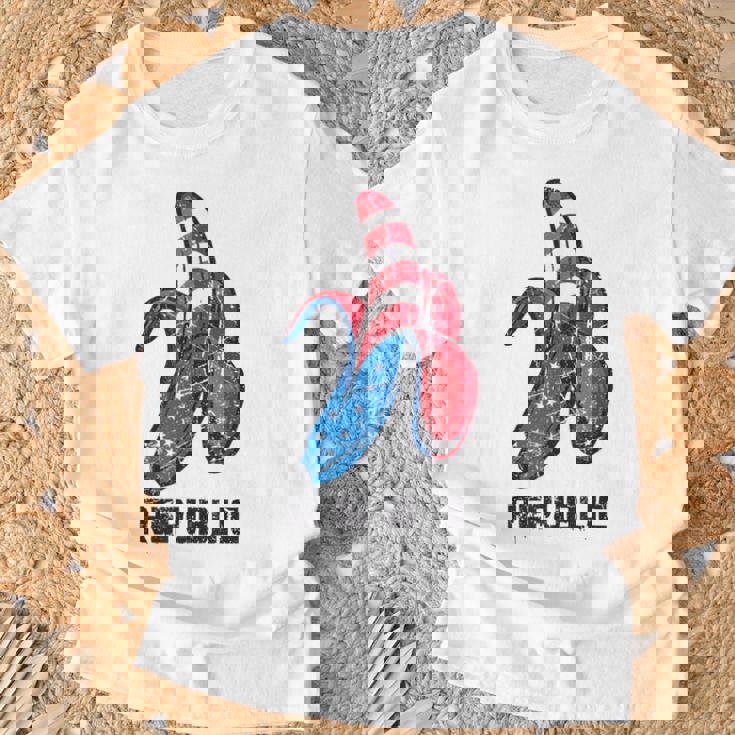 バナナ アメリカ国旗 パトリオット アメリカ パーティー ファニー フルーツ リパブリック Tシャツ 高齢者への贈り物