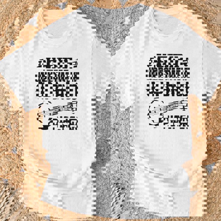 メンズ バンジョーじいさんバンジョーインストラクター Tシャツ 高齢者への贈り物