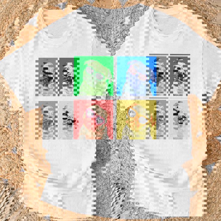 パグ 面白いtシャツ 犬 かわいい メンズ 子供 おもしろ 服 雑貨 グッズ ネタ わんこ イヌ 黒パグ 長袖tシャツ Tシャツ 高齢者への贈り物