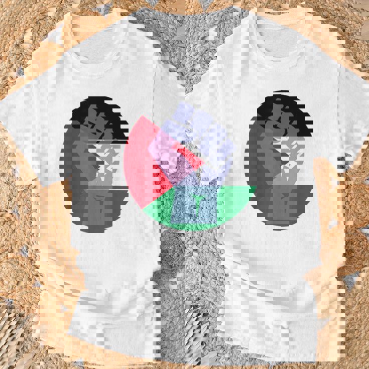 パレスチナ製フリーパレスチナスタンド Tシャツ 高齢者への贈り物