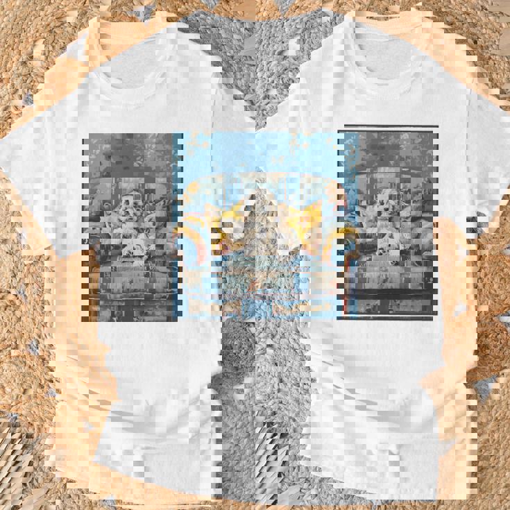 ビション・フリーゼ 音楽愛好家 絵画 犬 Tシャツ 高齢者への贈り物