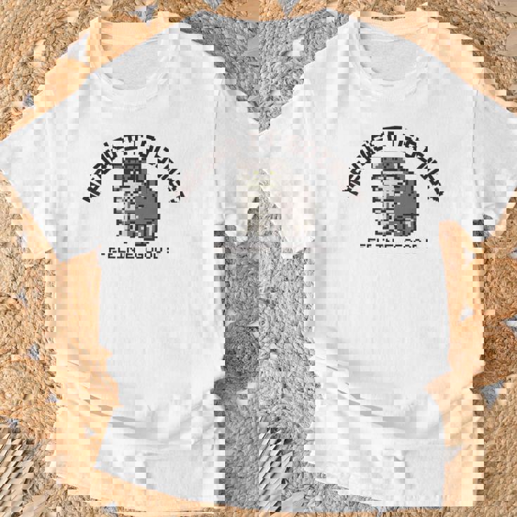 ピクセル アニマルズ マヌルネコ Manul Pallas's Cat 黒フォント Tシャツ 高齢者への贈り物