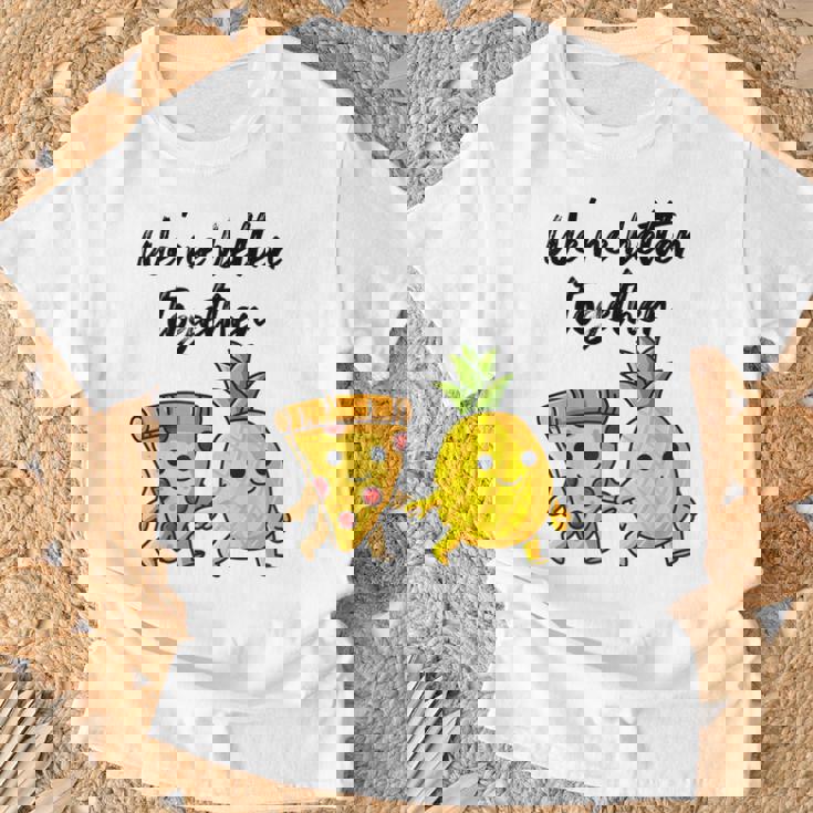 ピザハワイパイナップルピザイートピザ＆パイナップル Tシャツ 高齢者への贈り物